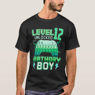 T-shirt Niveau 12 Déverrouillé Anniversaire Garçon Pop It