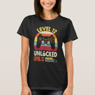 T-shirt Niveau 12 Déverrouillé Niveau 13 Chargement mignon