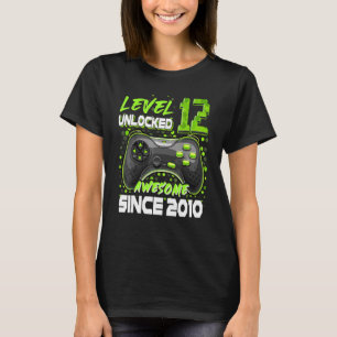 T-shirt Niveau 12 Déverrouillé stupéfiant depuis 2010 12e 