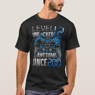 T-shirt Niveau 12 Déverrouillé stupéfiant depuis 2010 12e