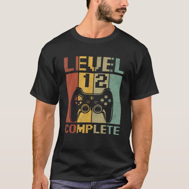 T-shirt Niveau 12 Jeu complet 12e anniversaire garçons ado (Devant)