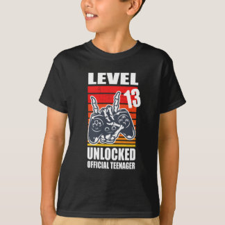 T-shirt Niveau 13 Adolescent officiel déverrouillé