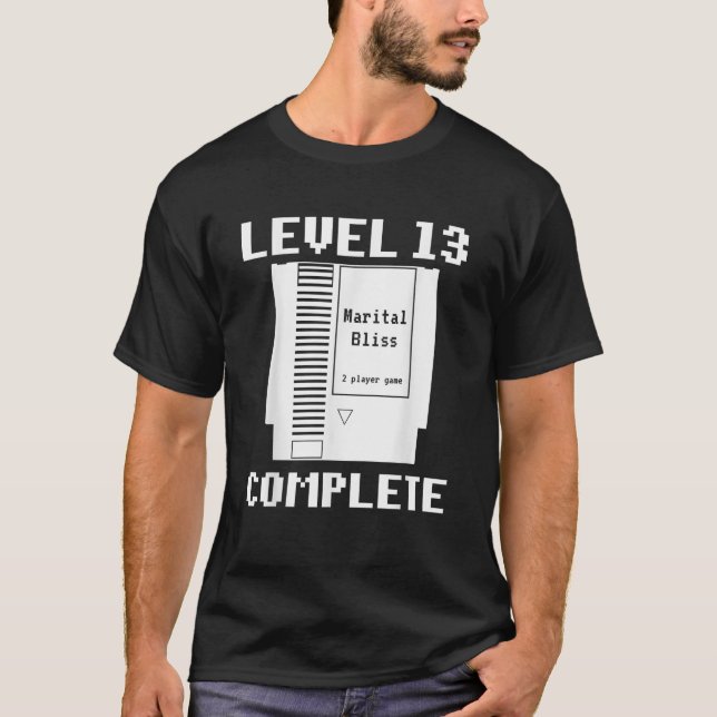 T-shirt Niveau 13 Couples graphiques complets 13e Mariage  (Devant)