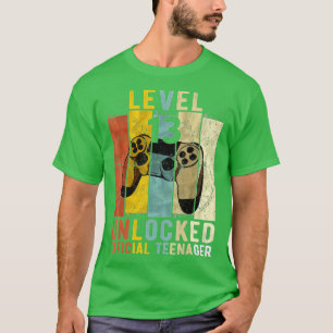T-shirt Niveau 13 Déverrouillé 13e cadeau d'anniversaire v