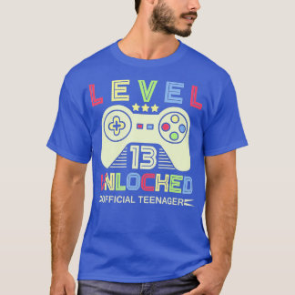 T-shirt Niveau 13 Déverrouillé 13e cadeau d'anniversaire v
