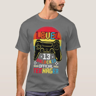 T-shirt Niveau 13 Déverrouillé 13e cadeau d'anniversaire v