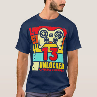 T-shirt Niveau 13 Déverrouillé 13e cadeau d'anniversaire v