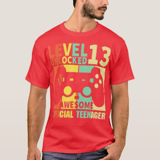 T-shirt Niveau 13 Déverrouillé 13e cadeau d'anniversaire v