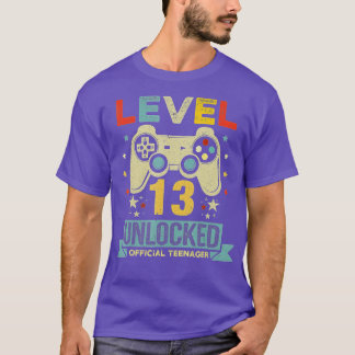 T-shirt Niveau 13 Déverrouillé 13e cadeau d'anniversaire v