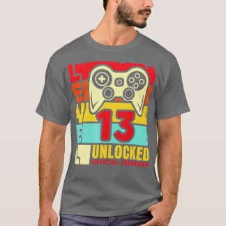 T-shirt Niveau 13 Déverrouillé 13e cadeau d'anniversaire v