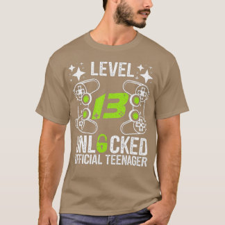 T-shirt Niveau 13 Déverrouillé 13e cadeau d'anniversaire v
