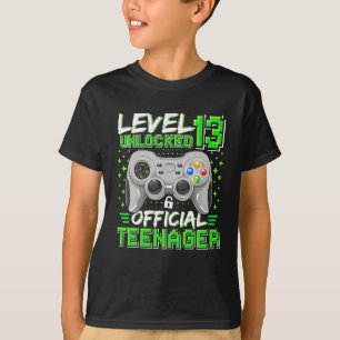 T-shirt Niveau 13 Déverrouillé Adolescent officiel 13e ann