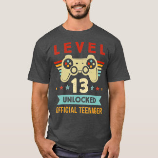 T-shirt Niveau 13 Déverrouillé Adolescent officiel 13e ann