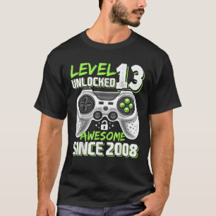 T-shirt Niveau 13 Déverrouillé Awesome 2008 jeu vidéo 13th