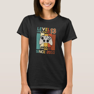 T-shirt Niveau 13 Déverrouillé Awesome 2010 jeu vidéo 13th
