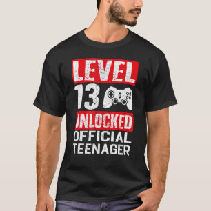 T-shirt Niveau 13 Déverrouillé Officiel Adolescent Vidéo J
