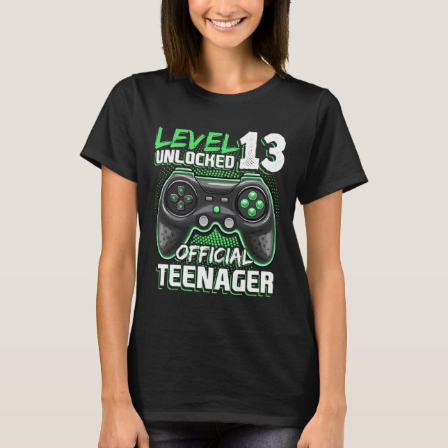 T-shirt Niveau 13 Jeux vidéo officiels non bloqués 13t (Devant)