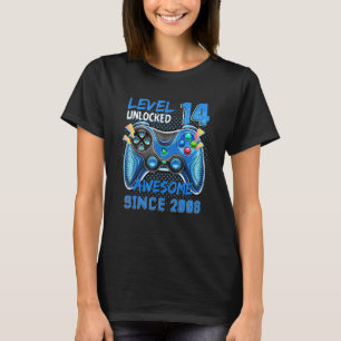 T-shirt Niveau 14 Déverrouillé Awesome 2008 jeu vidéo 14th