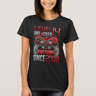 T-shirt Niveau 14 Déverrouillé stupéfiant depuis 2008 14e