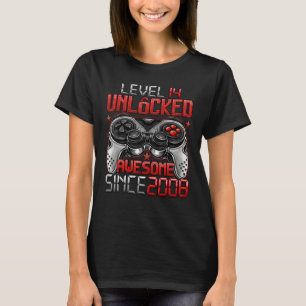 T-shirt Niveau 14 Déverrouillé stupéfiant depuis 2008 14e