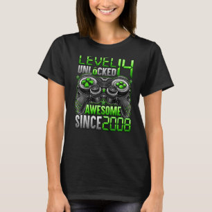 T-shirt Niveau 14 Déverrouillé stupéfiant depuis 2008 14e