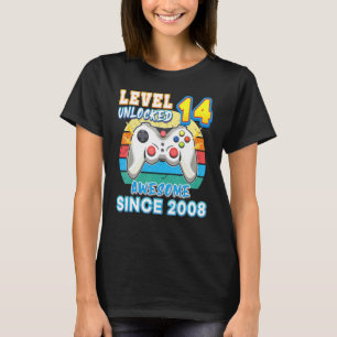 T-shirt Niveau 14 Déverrouillé stupéfiant depuis 2008 Happ