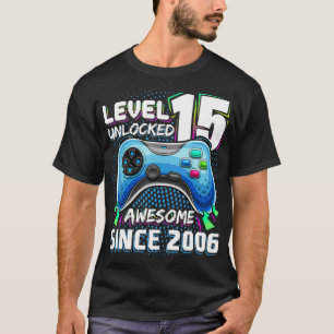 T-shirt Niveau 15 Déverrouillé Awesome 2006 jeu vidéo 1