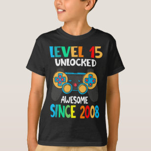 T-shirt Niveau 15 déverrouillé stupéfiant depuis 2008-15e 