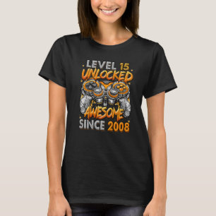 T-shirt Niveau 15 déverrouillé stupéfiant depuis 2008 15e 
