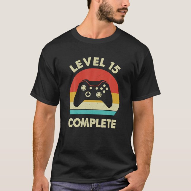 T-shirt Niveau 15 Terminer 15e Anniversaire Mariage amusan (Devant)