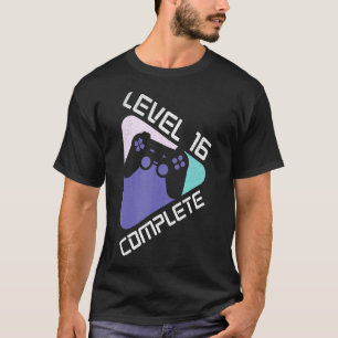 T-shirt Niveau 16 Complete 16 Year Gamer Gaming 16th Birth