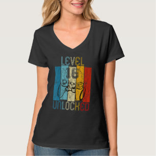 T-shirt Niveau 16 Déverrouillé Chemise Funny Video Gamer 1