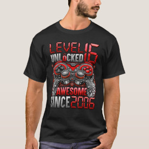 T-shirt Niveau 16 Déverrouillé stupéfiant depuis 2006 16e 