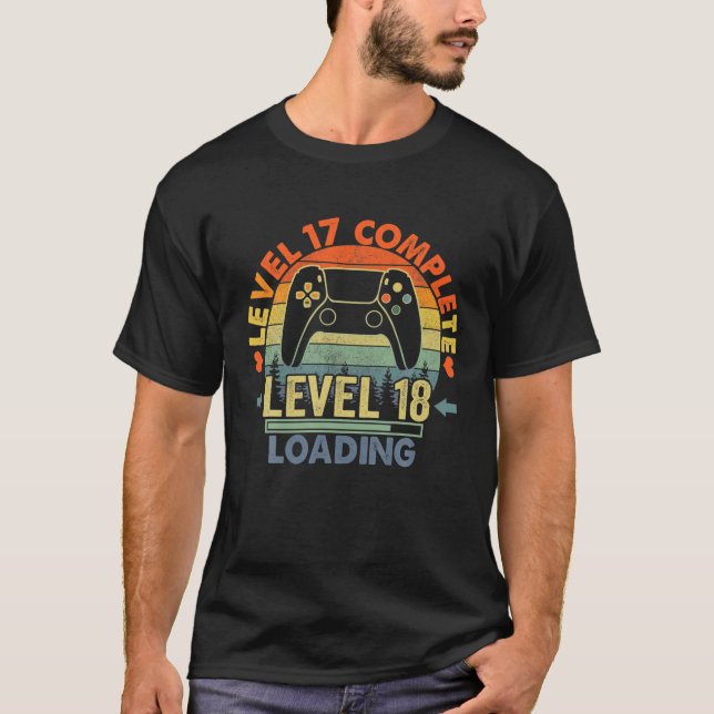 T-shirt Niveau 17 Anniversaire Complet Cadeau 17E Mariage  (Devant)