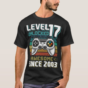 T-shirt Niveau 17 Déverrouillé Awesome 2003 jeu vidéo 1