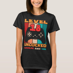 T-shirt Niveau 18 Déverrouillé Conception du joueur d'anni