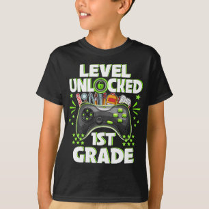 T-shirt Niveau 1er Niveau Déverrouillé Retour À L'École Pr