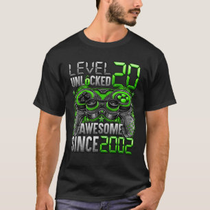 T-shirt Niveau 20 déverrouillé stupéfiant depuis 2002 20e