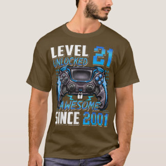 T-shirt Niveau 21 Déverrouillé stupéfiant depuis 2001 21e 