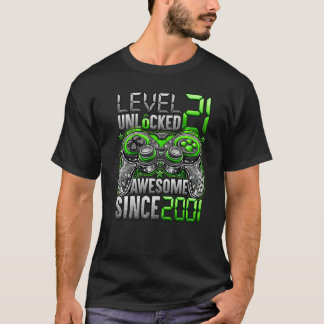 T-shirt Niveau 21 Déverrouillé stupéfiant depuis 2001 21e 