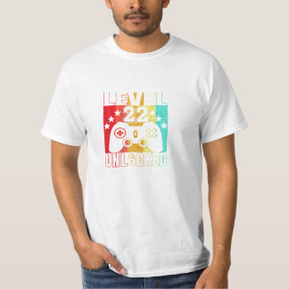 T-shirt Niveau 22 Anniversaires Hommes 22e
