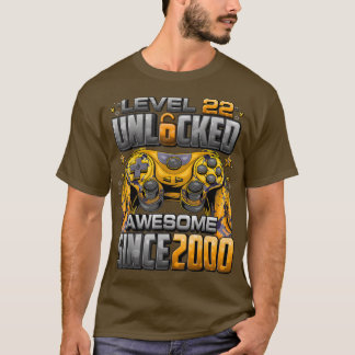 T-shirt Niveau 22 Déverrouillé stupéfiant depuis 2000 22e 