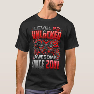 T-shirt Niveau 22 Déverrouillé stupéfiant depuis 2001 22e