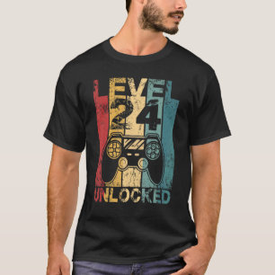 T-shirt Niveau 24 Déverrouillé Awesome 1998 jeu vidéo 24th