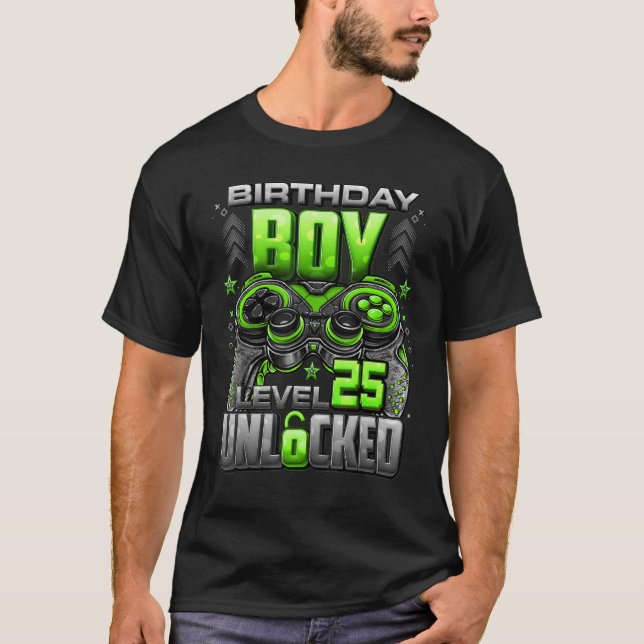 T-shirt Niveau 25 Déverrouillé stupéfiant depuis 1997 25e  (Devant)