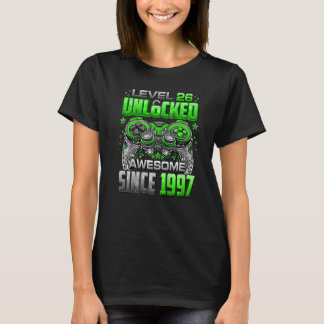 T-shirt Niveau 26 débloqué Incroyable depuis 1997 26e anni