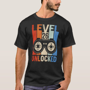 T-shirt Niveau 26 Déverrouillé Chemise Funny Video Gamer 2