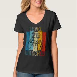 T-shirt Niveau 26 Déverrouillé Chemise Funny Video Gamer 2