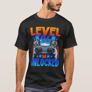 T-shirt Niveau 26 Déverrouillé Étonnant Depuis 1995 26E An