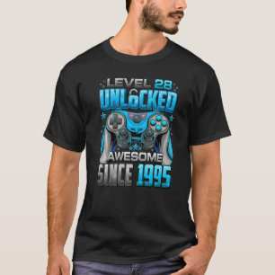 T-shirt Niveau 28 débloqué Incroyable depuis 1995 28e anni